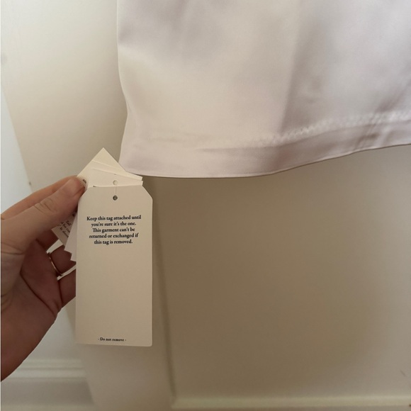 NWT Abercrombie & Fitch Sculpting Stretch Satin Midi Dress White Size L Petite - Picture 4 of 9